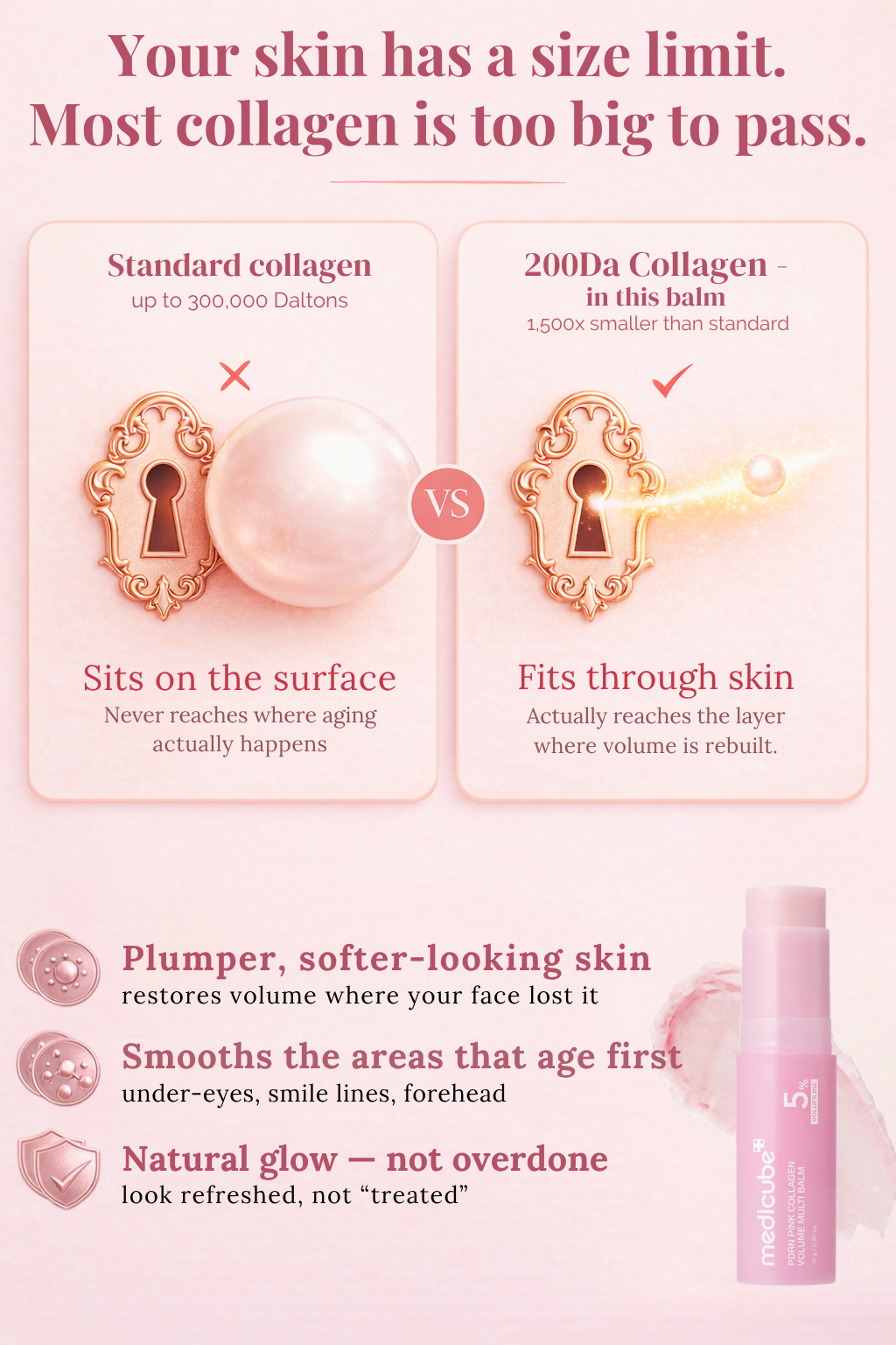 PDRN Pink Collagen Volume Multi Balm — Rebuild Volume. Smooth Lines. No Needles